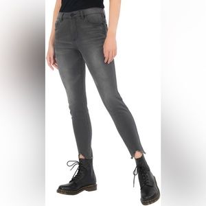 KUT from the Kloth Donna Fab Ab high waist frayed hem ankle skinny jeans